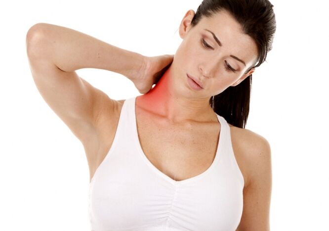 One of the symptoms of cervical osteochondrosis is neck pain
